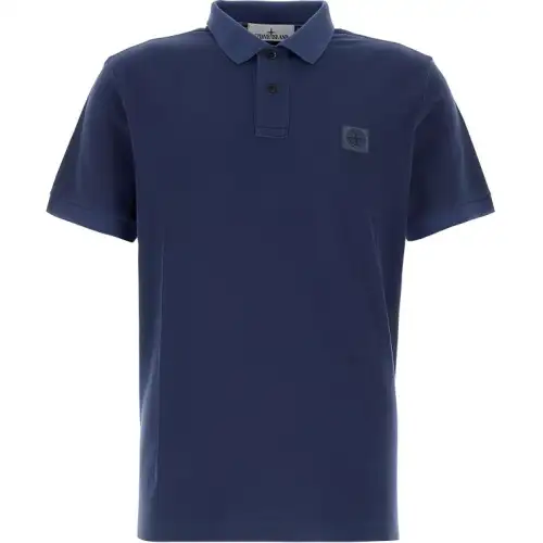 STONE ISLAND Logo Patch Short Sleeved Polo Shirt