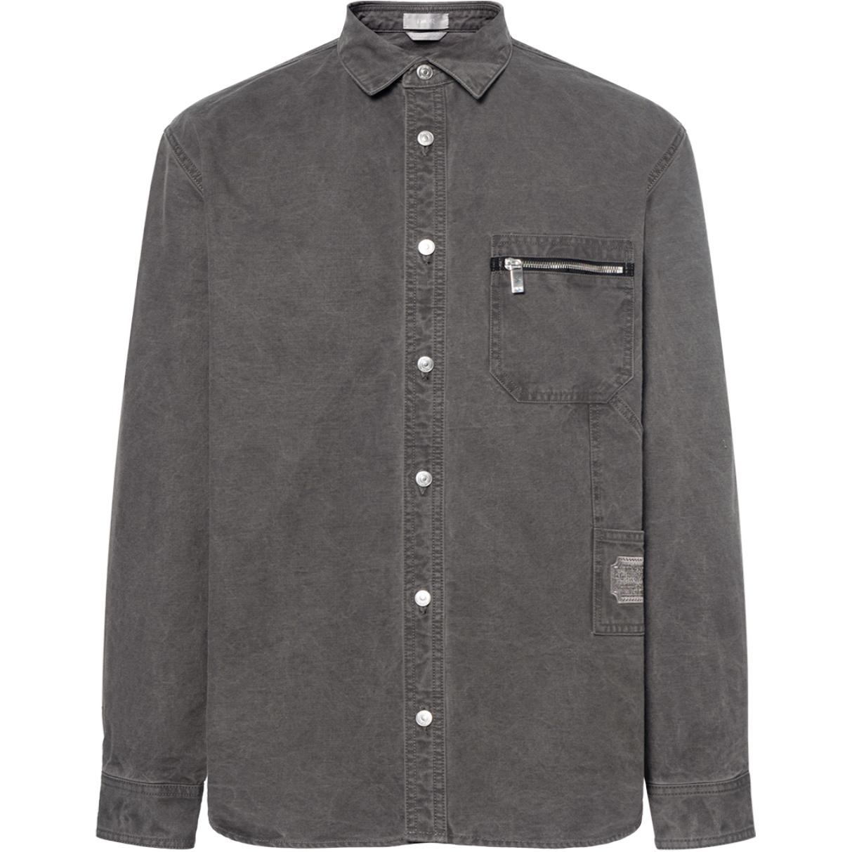 Мужская рубашка Dior Logo Shirt (серая)