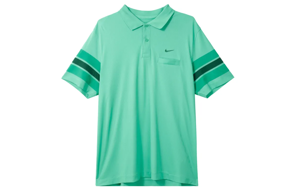 Nike Polo Shirts Men's Green Polo Collar Moderate Other
