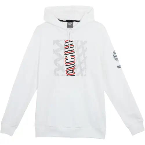 PUMA Sweatshirts Men's White Hooded Moderate Regular