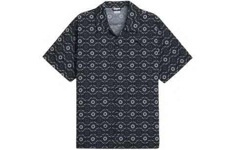 PUMA SS24 NEW PREP AOP WOVEN SHIRT Men's Black