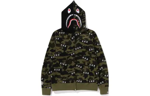 Bape X God Selection Xxx Shark Full Zip Hoodie