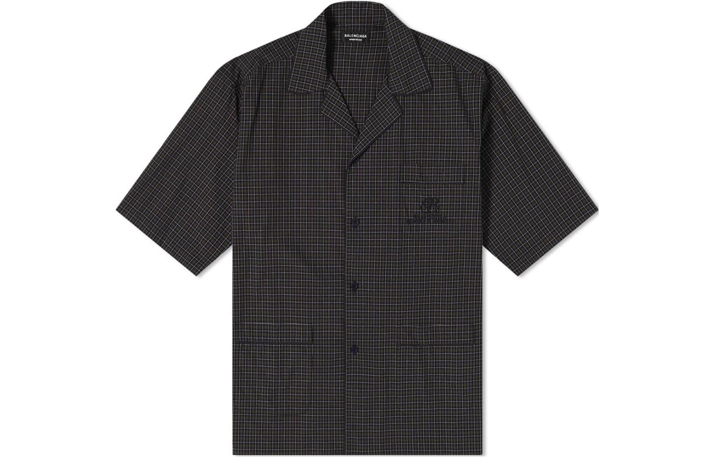 Мужская рубашка Balenciaga Balenciaga SS22 Logo (черный)