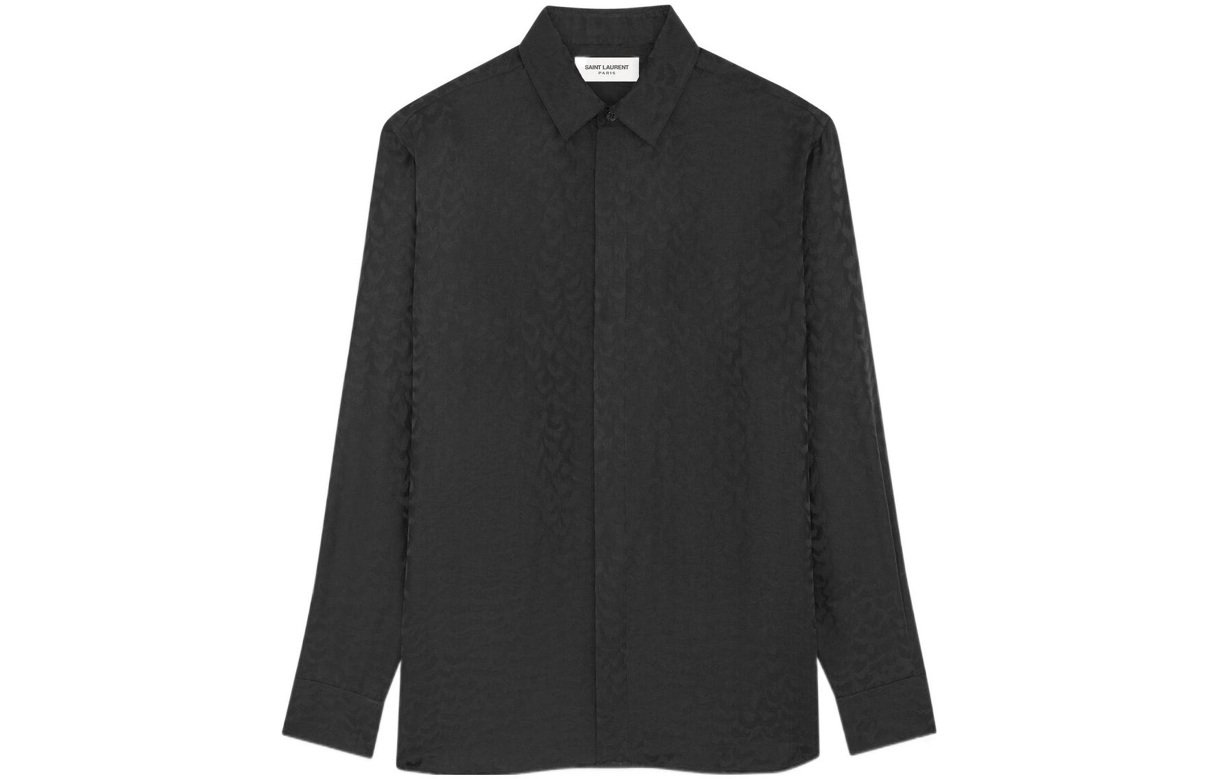 Мужская рубашка SAINT LAURENT (черная)