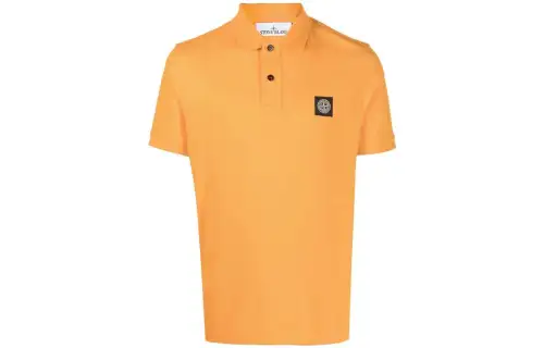 STONE ISLAND Polo Shirt Men's Honey Citrus Orange