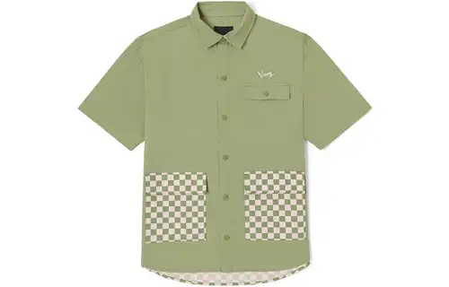 Vans Shirts Unisex Green Lapel Moderate Workwear