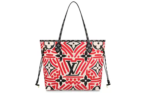 LOUIS VUITTON Crafty Neverfull Mm Cream/Red