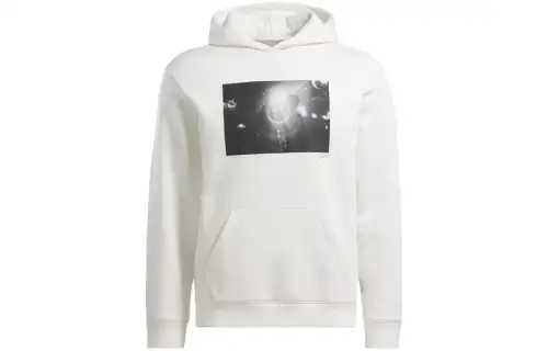 Reebok Sweatshirts Unisex White Hooded Moderate Regular