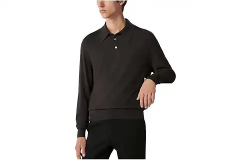 HERMES Polo Shirts Men's Black Moderate
