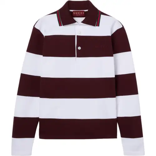 GUCCI SS25 Polo Shirt Men's Burgundy