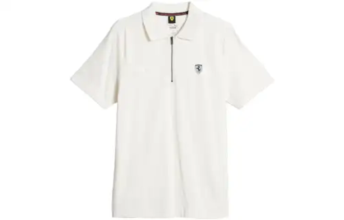 PUMA Polo Shirts Men's White Pointed Collar Moderate Other