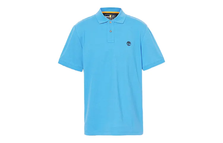 Timberland Polo Shirts Men's Blue Polo Collar Moderate Straight Fit