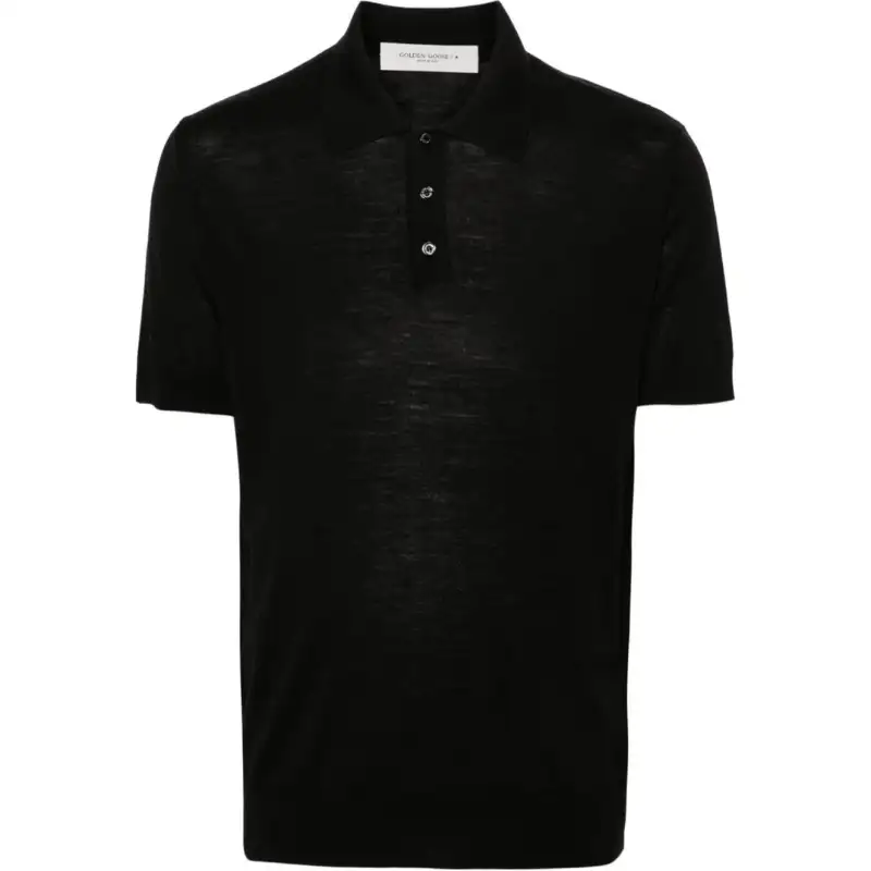 fine-knit polo shirt