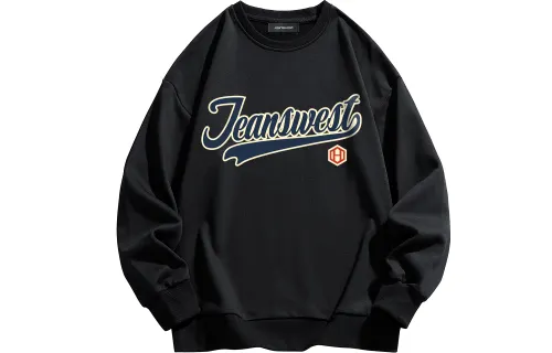 JEANSWEST Sweatshirts Unisex Crew Neck Moderate Regular