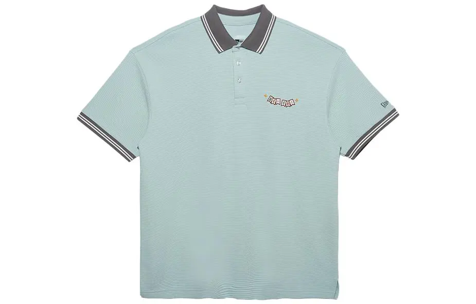 New Era Polo Shirts Unisex Green Polo Collar Moderate Straight Fit