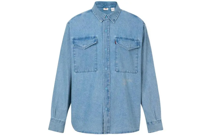 Levi's Shirts Men's Blue Lapel Thin