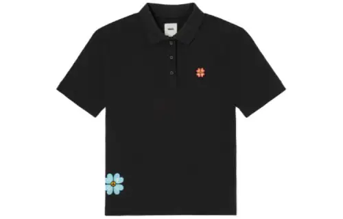 Vans Polo Shirts Unisex Black Polo Collar Moderate Straight Fit