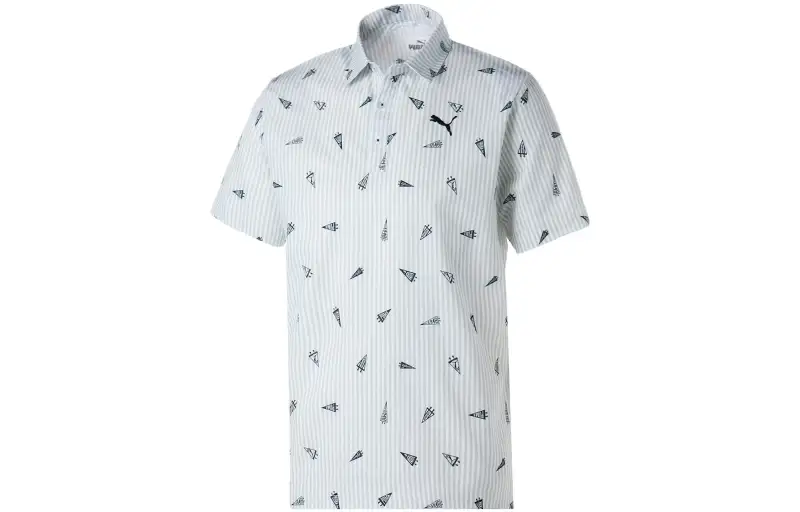 PUMA Polo Shirts Men's Bright White Moderate Straight Fit