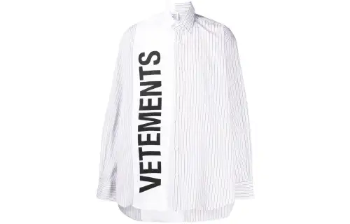 Vetements Shirts Men's White Lapel Moderate