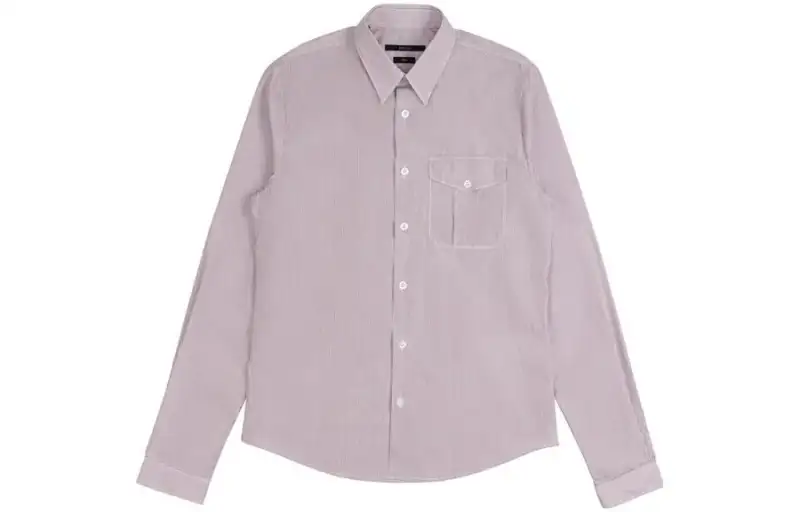 GUCCI Shirts Men's Purple Pointed Collar Moderate Shirt