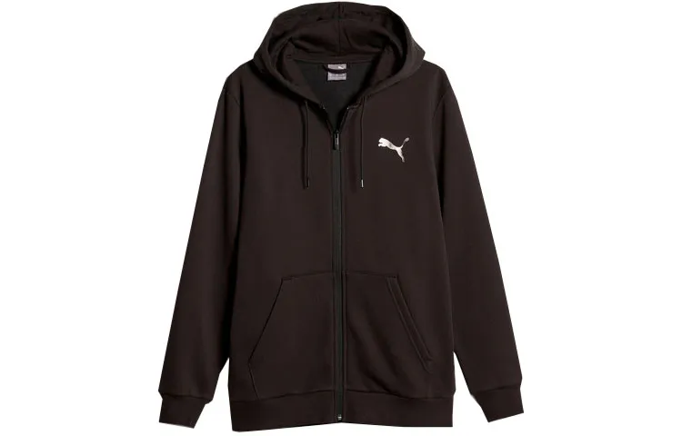PUMA Sweatshirts Men's Black Hooded Moderate Straight Fit