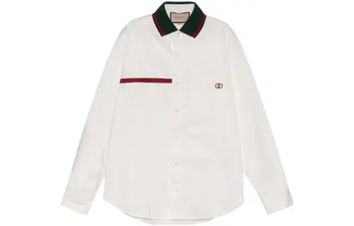 【Previous Season】Interlocking G embroidery denim shirt