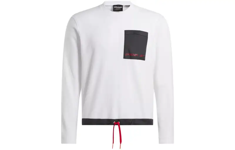 Reebok X SPYDER Sweatshirts Unisex White Crew Neck Moderate Regular