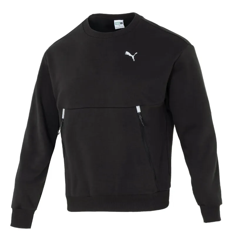 PUMA Sweatshirts Men's Black Crew Neck Moderate Other