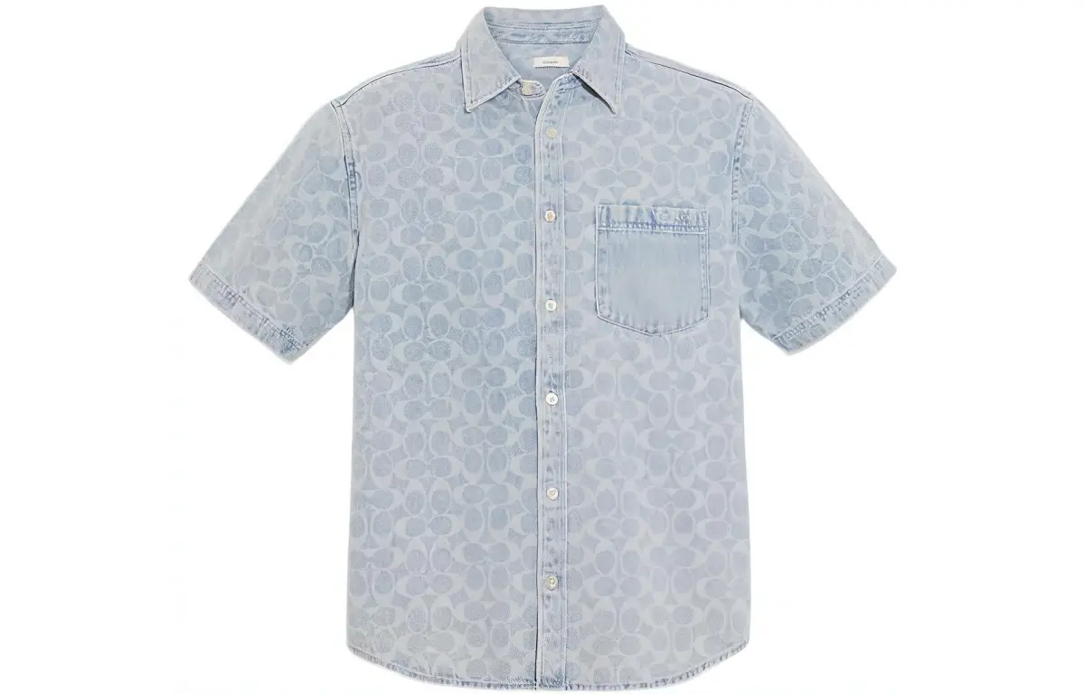 COACH SS22 Shirt Men's Light Blue