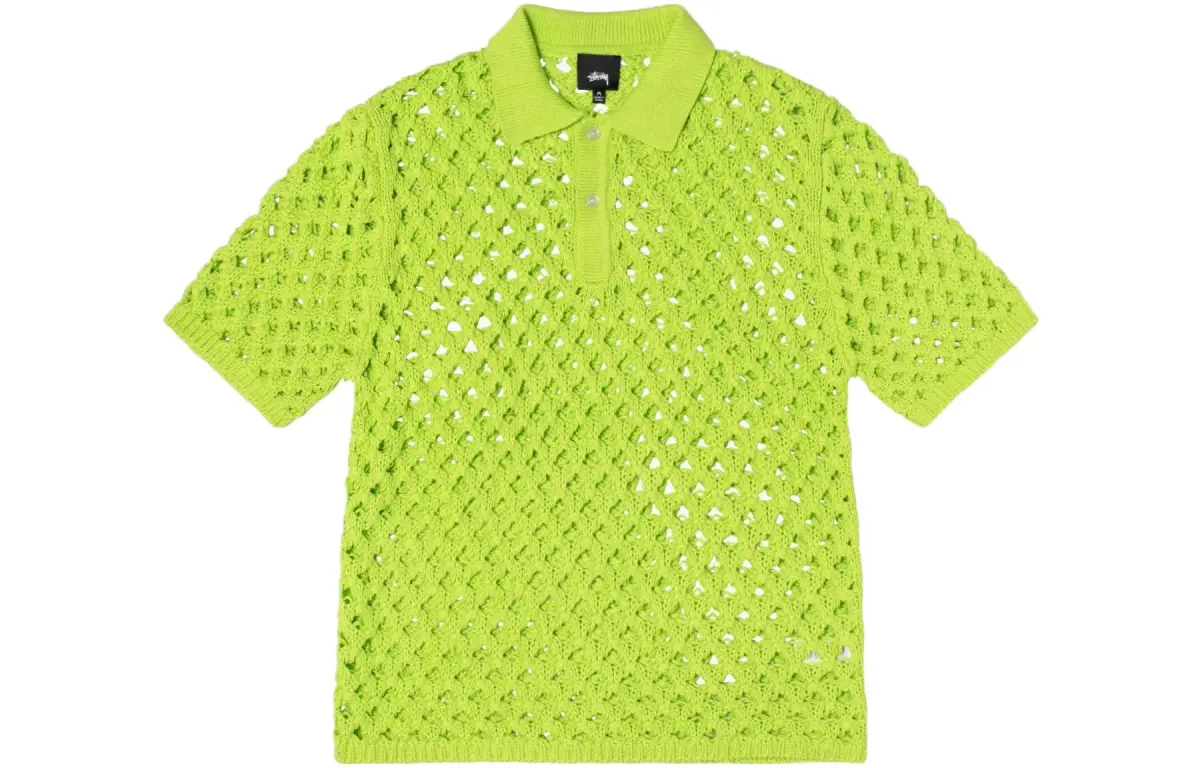 Stussy Big Mesh cotton polo jumper