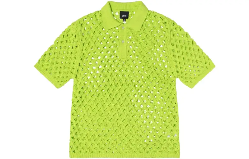 Stussy Big Mesh cotton polo jumper