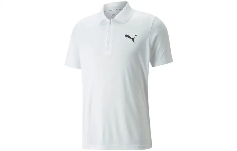 PUMA Polo Shirts Men's White Moderate