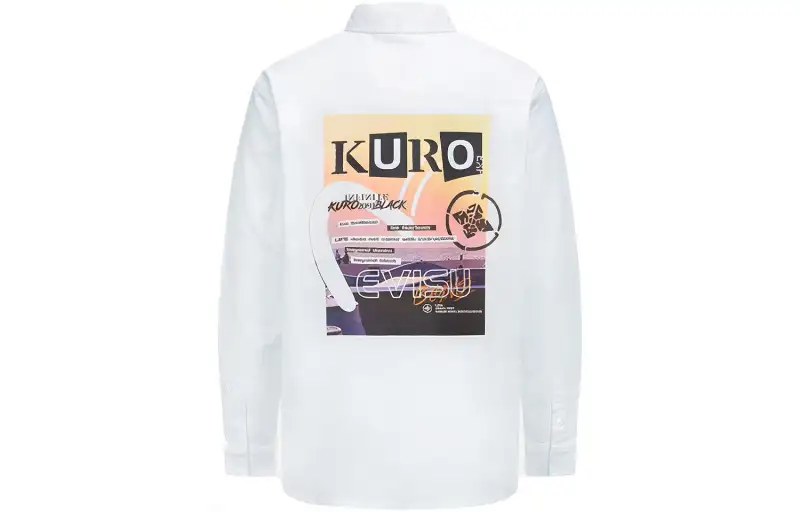 EVISU Shirts Men's White Lapel Moderate Other
