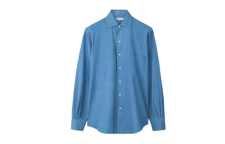 Loro Piana chest pocket chambray shirt