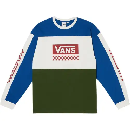 Vans Sweatshirts Unisex Blue White Crew Neck Moderate