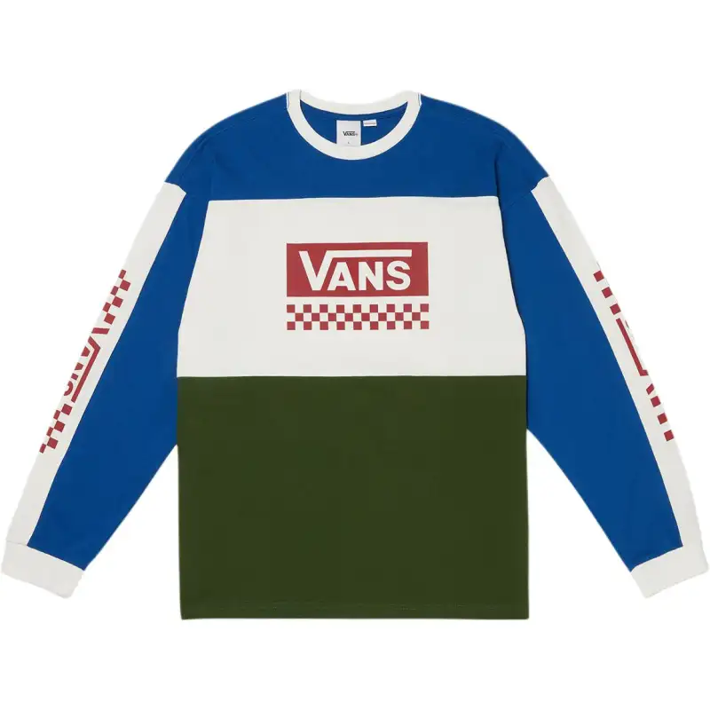 Vans Sweatshirts Unisex Blue White Crew Neck Moderate