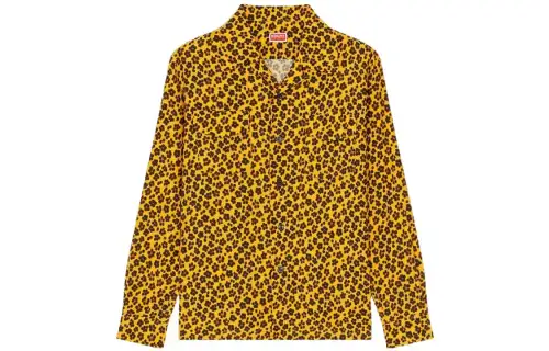 KENZO Shirts Men's Gold Lapel Moderate Shirt
