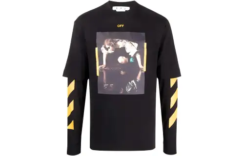 OFF-WHITE Caravaggio painting Arrows-print top