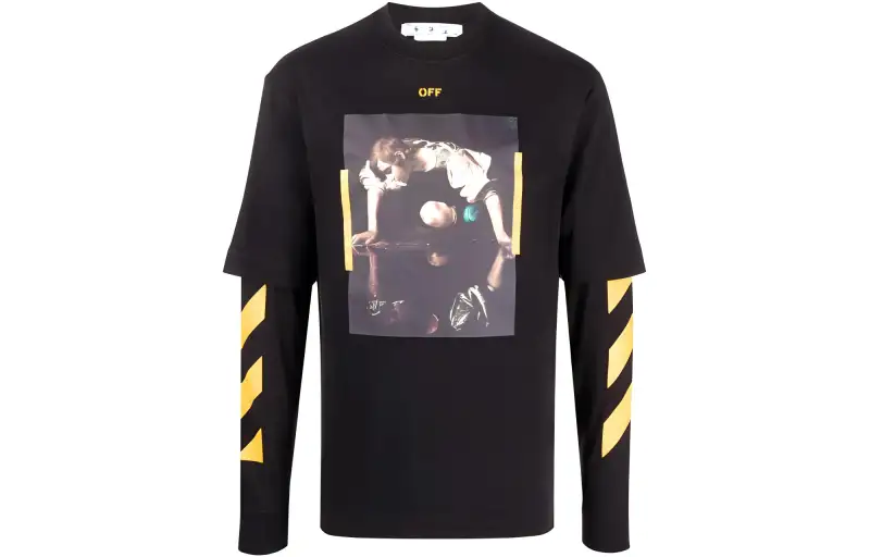 OFF-WHITE Caravaggio painting Arrows-print top