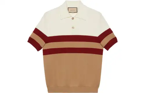 GUCCI SS23 Polo Shirt Men's Camel