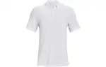 Under Armour Luxe Polo Shirts Men's White Polo Collar Moderate Straight Fit
