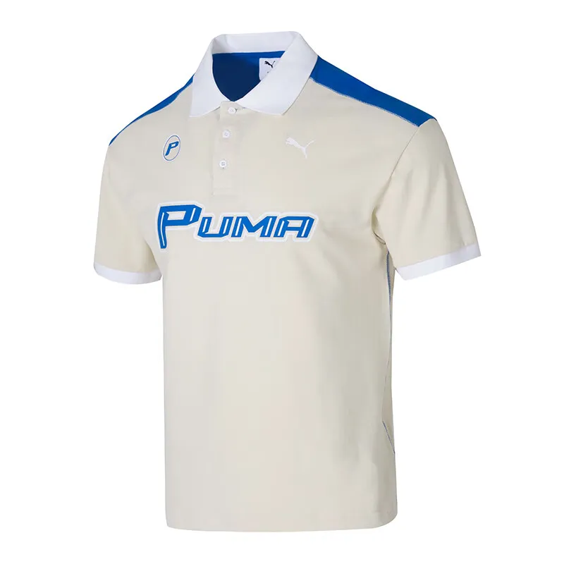 PUMA Polo Shirts Unisex Beige Moderate