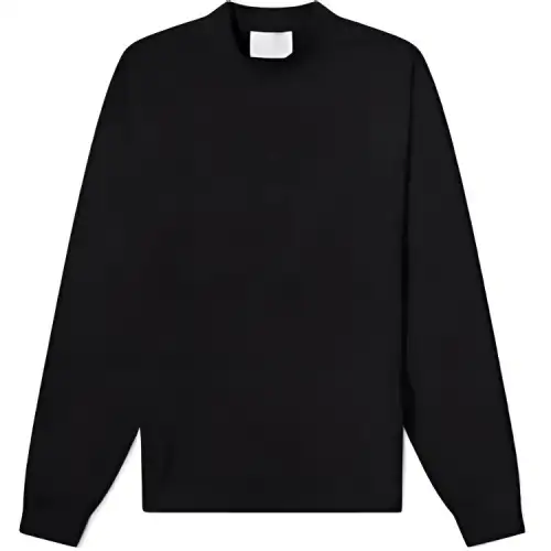 Reebok Sweatshirts Men's Black Crew Neck Moderate Regular