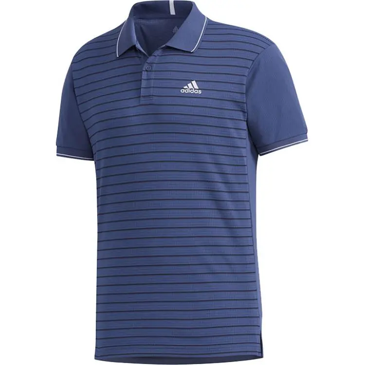 Adidas Polo Shirts Men's Blue Polo Collar Moderate Other
