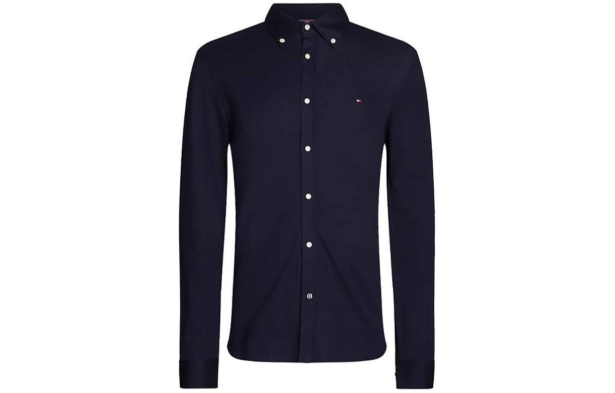 Tommy Hilfiger 1985 Collection Slim Fit Pique Shirt Men's Dark Blue