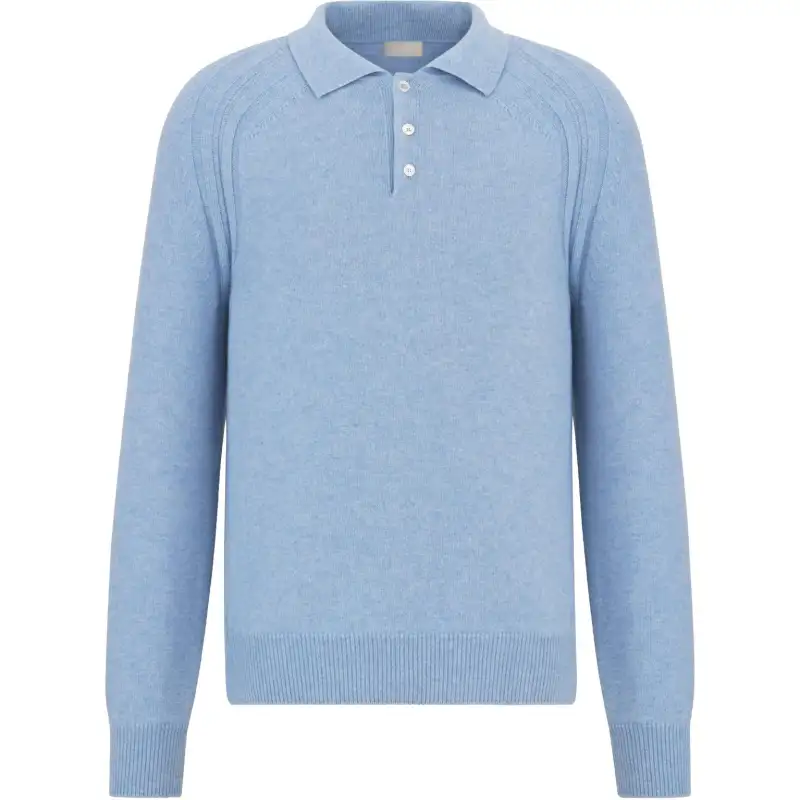DIOR Homme Icons Long Sleeved Knit Polo Shirt