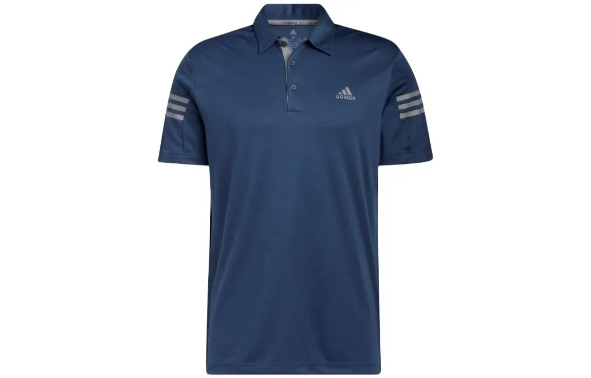 Adidas Polo Shirts Men's Navy Blue Polo Collar Moderate Other