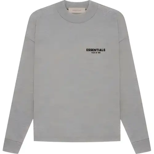 Fear Of God Essentials Solid Color Print Letter Fleece Lined Crew Neck Straight Fit Long Sleeved American Heavyweight