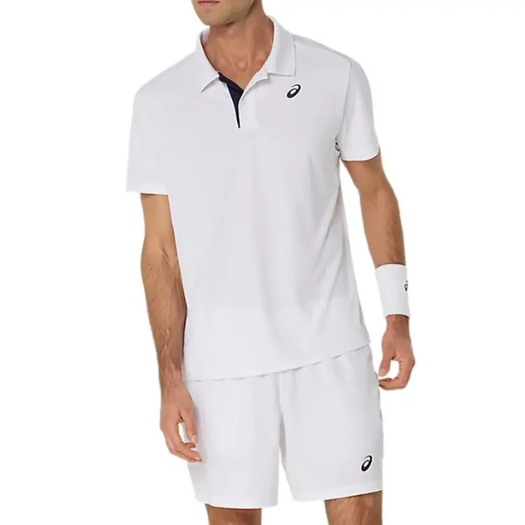 ASICS Polo Shirts Men's White Moderate
