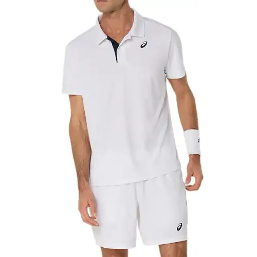 ASICS Polo Shirts Men's White Moderate